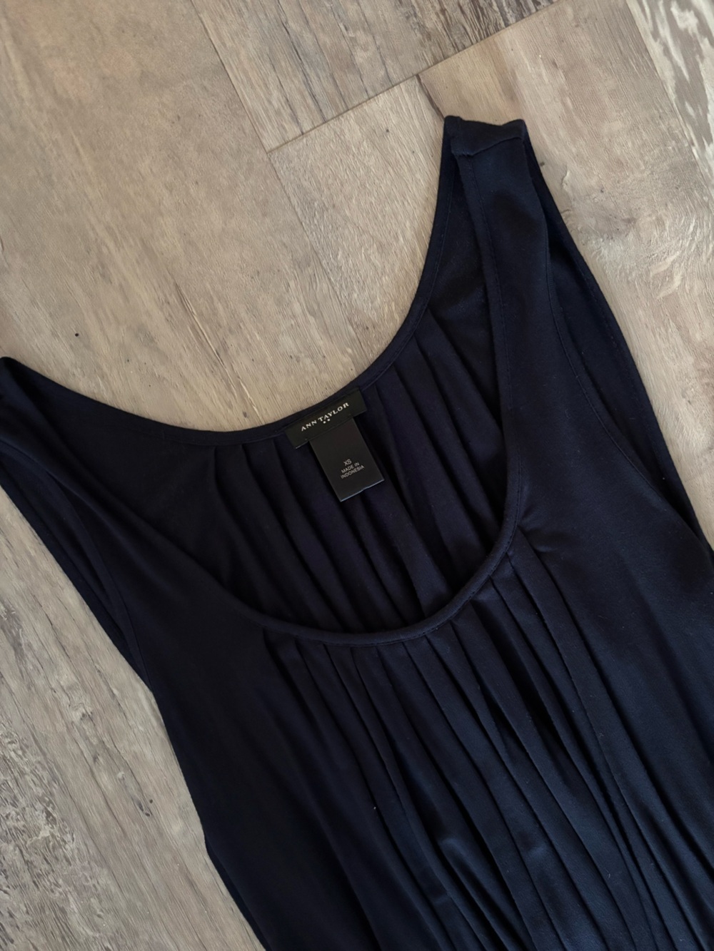 Ann Taylor Asymmetrical Navy Dress
